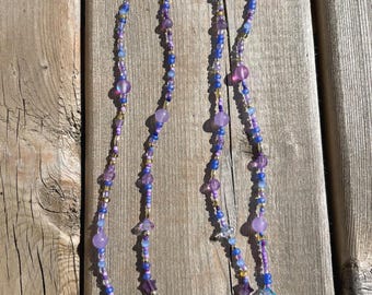 Purple Galaxy Beaded Necklace