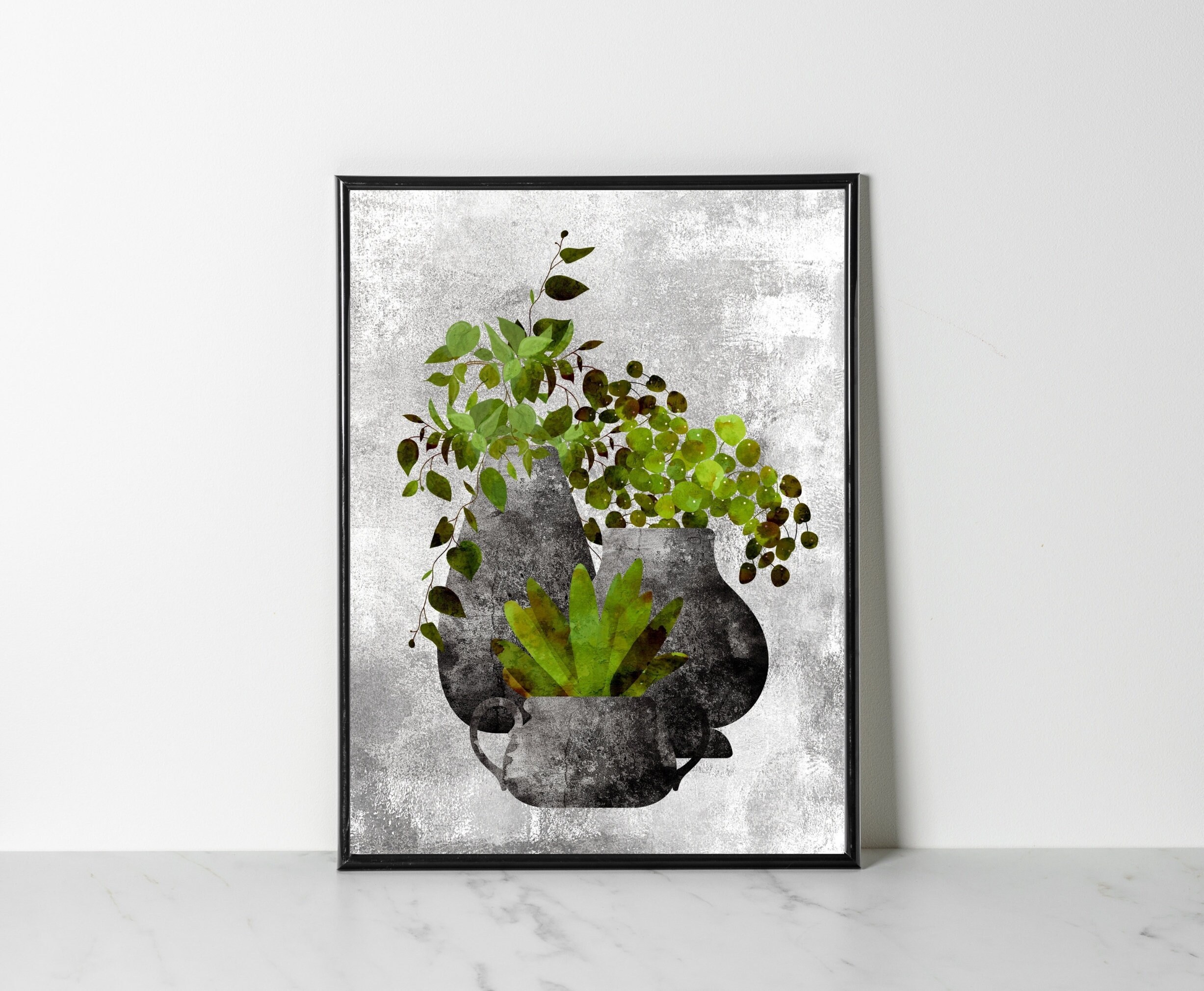 Rustic Vases Print Printable Wall Art Floral Prints. Antique Etsy España