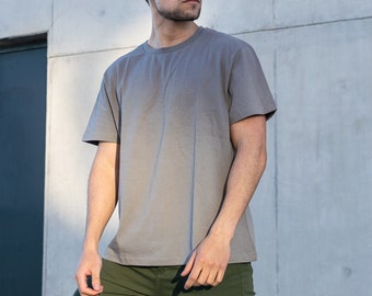 Gray Hemp T-Shirt, Crew, Soft, Comfortable, Eco-Friendly