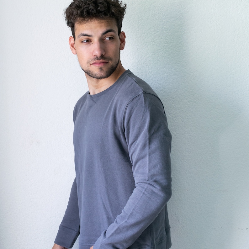 Gray Hemp Sweatshirt Side View