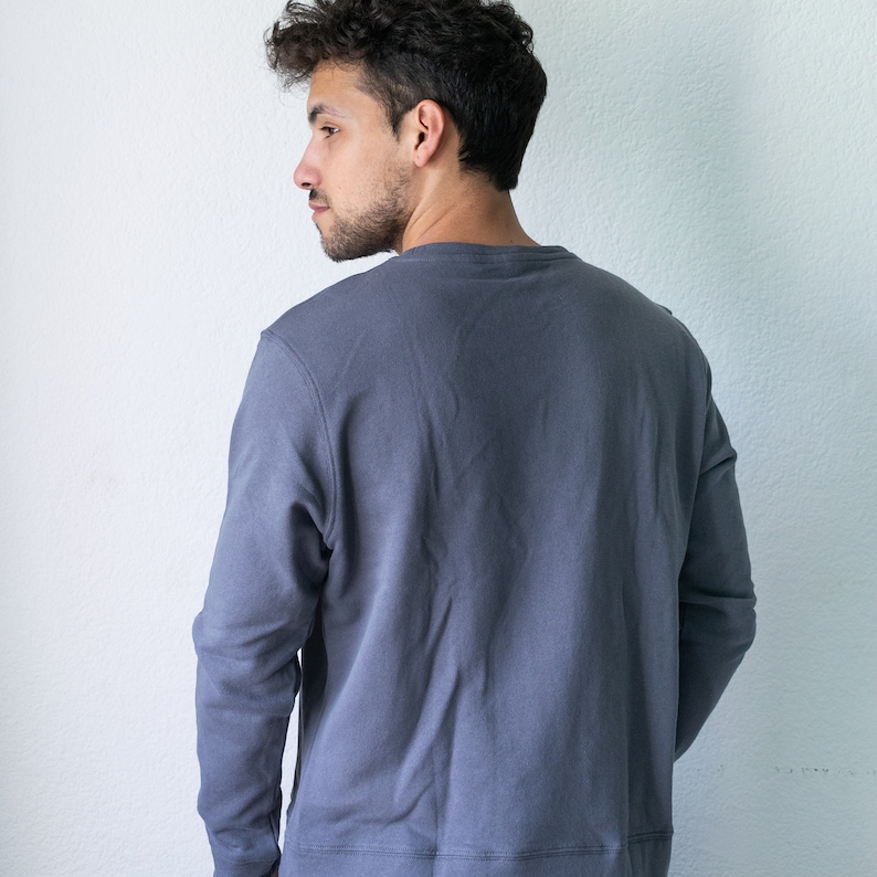 Gray Hemp Sweatshirt Rear View