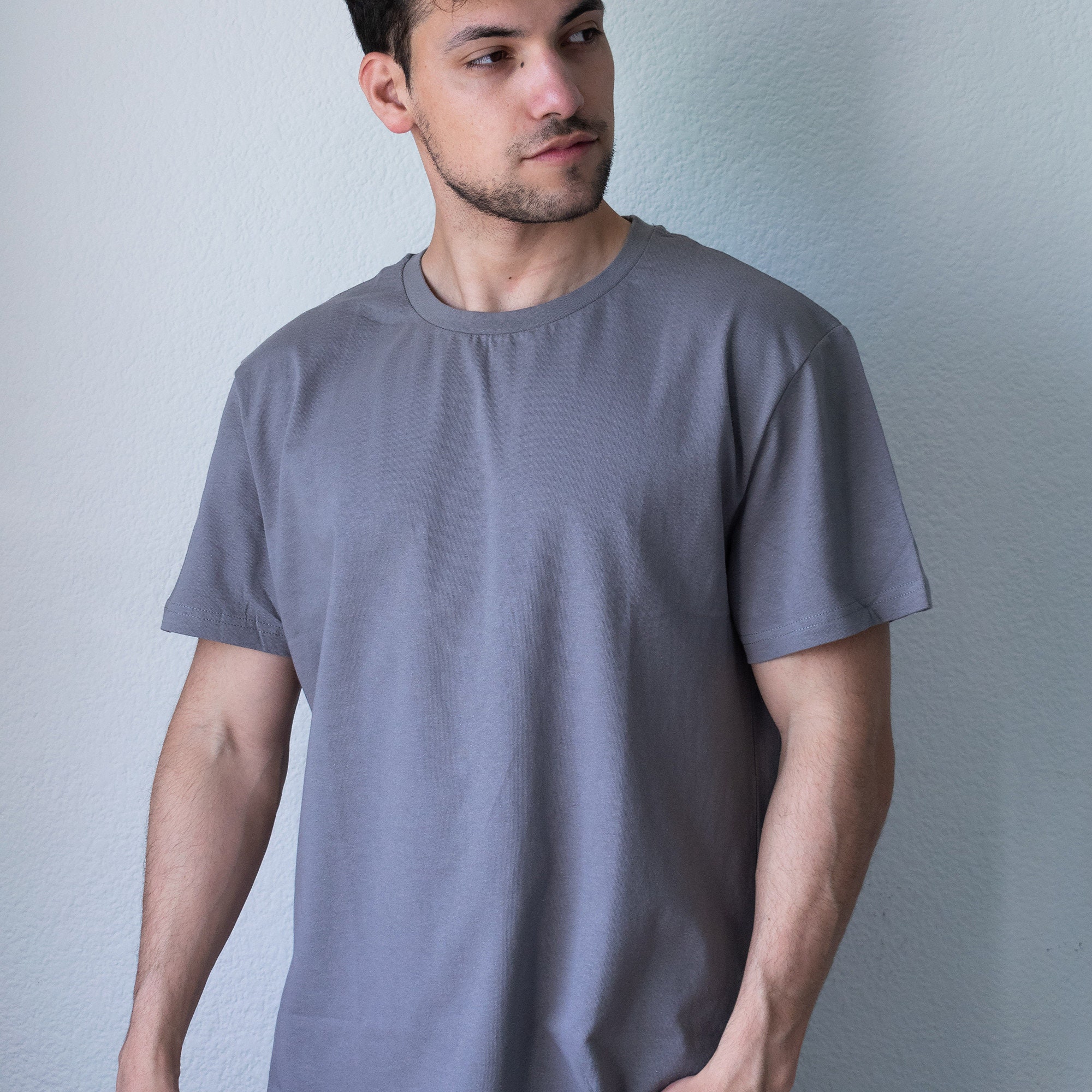 Gray Hemp T-shirt, Crew, Soft, Comfortable, Eco-friendly 