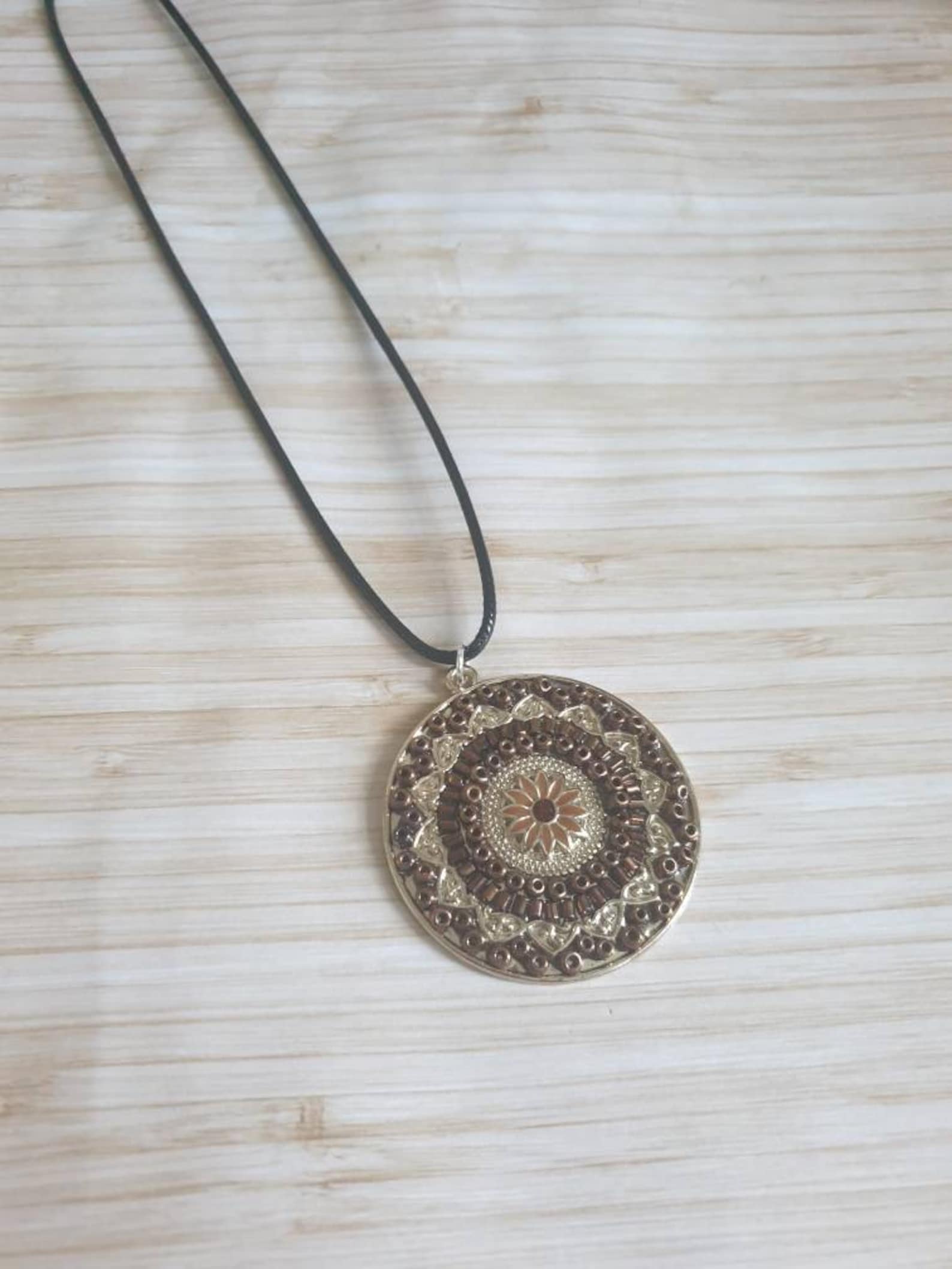 Set of 2 mandala necklaces charm jewellery Etsy