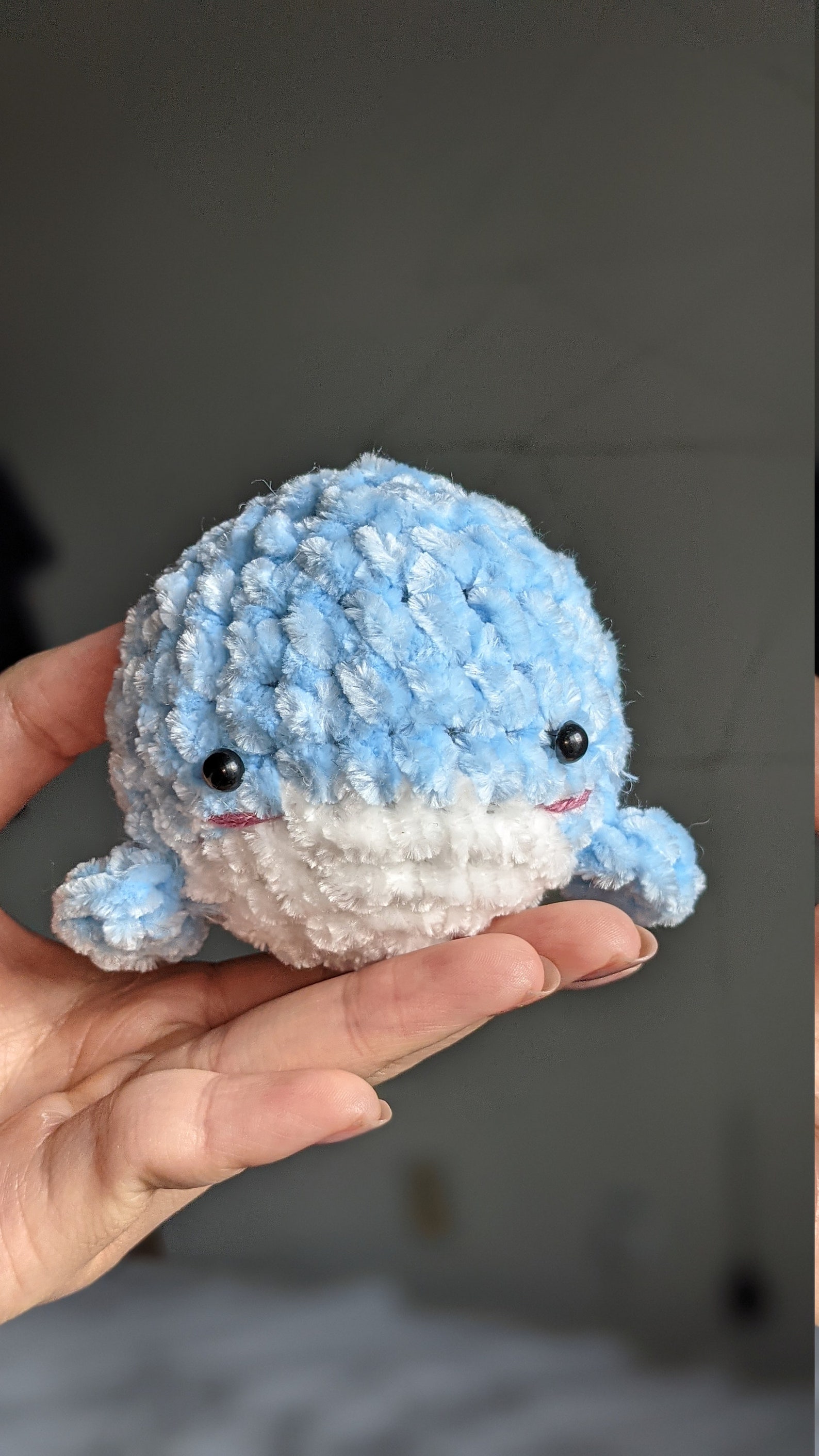Worry Whale Crochet Plushie squishy worry pet toy for her Etsy