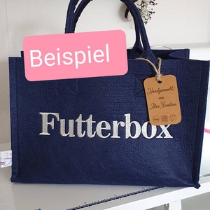Personalisierte kleine Filztasche  Wunschtext  Filzshopper Kindergartentasche Geschenke für Frauen, Männer und Kinder 30x20cm