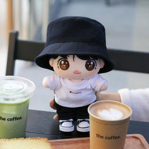 Jungkook BTS Plush Doll 20cm – Full Outfit | K-pop Gift for ARMY | Handmade BTS Doll