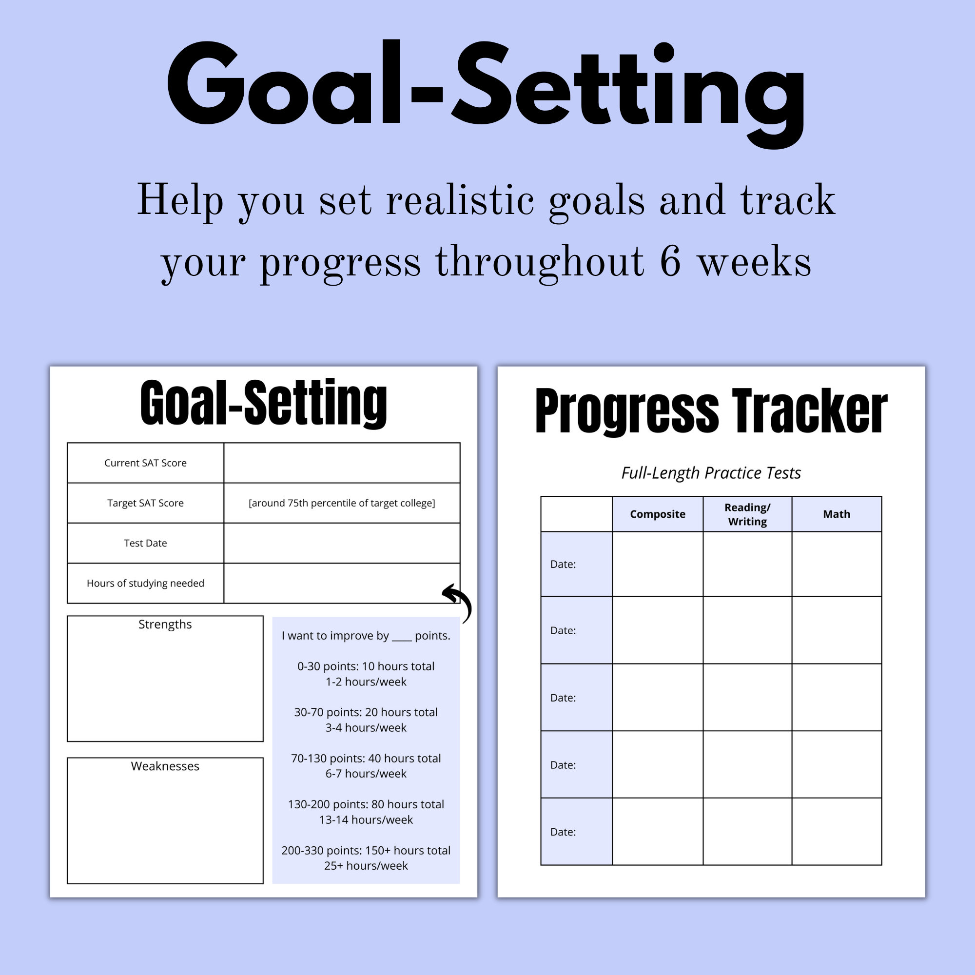 2024 Student 1 Month SAT Prep Study Plan | Printable SAT Study Planner ...