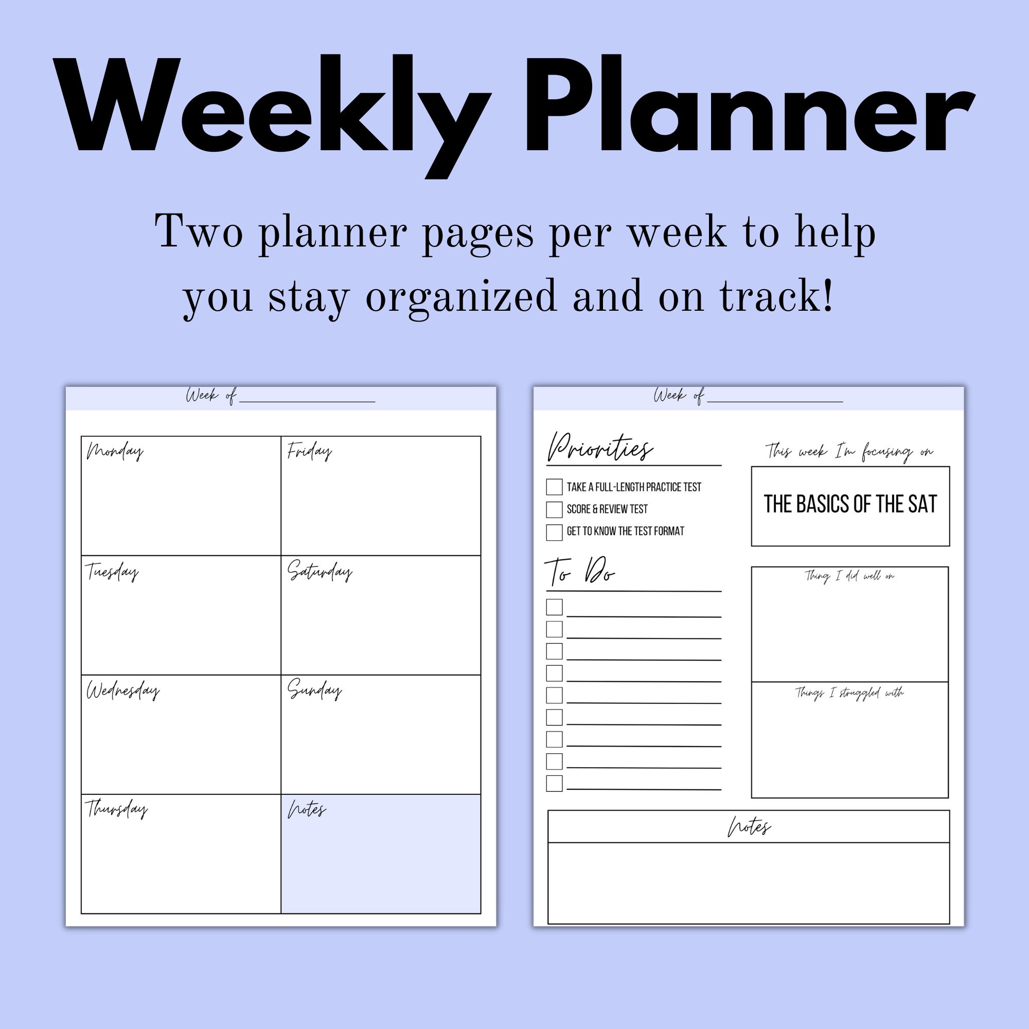 2024 Student 3 Months SAT Prep Study Plan | Printable SAT Study Planner ...