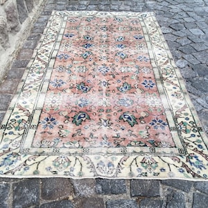 4x7 rug Turkish rug, vintage rug, persian rug, Turkish vintage rug, Antique rug, persian rug, Persian bedroom rug, Persian wool rug,