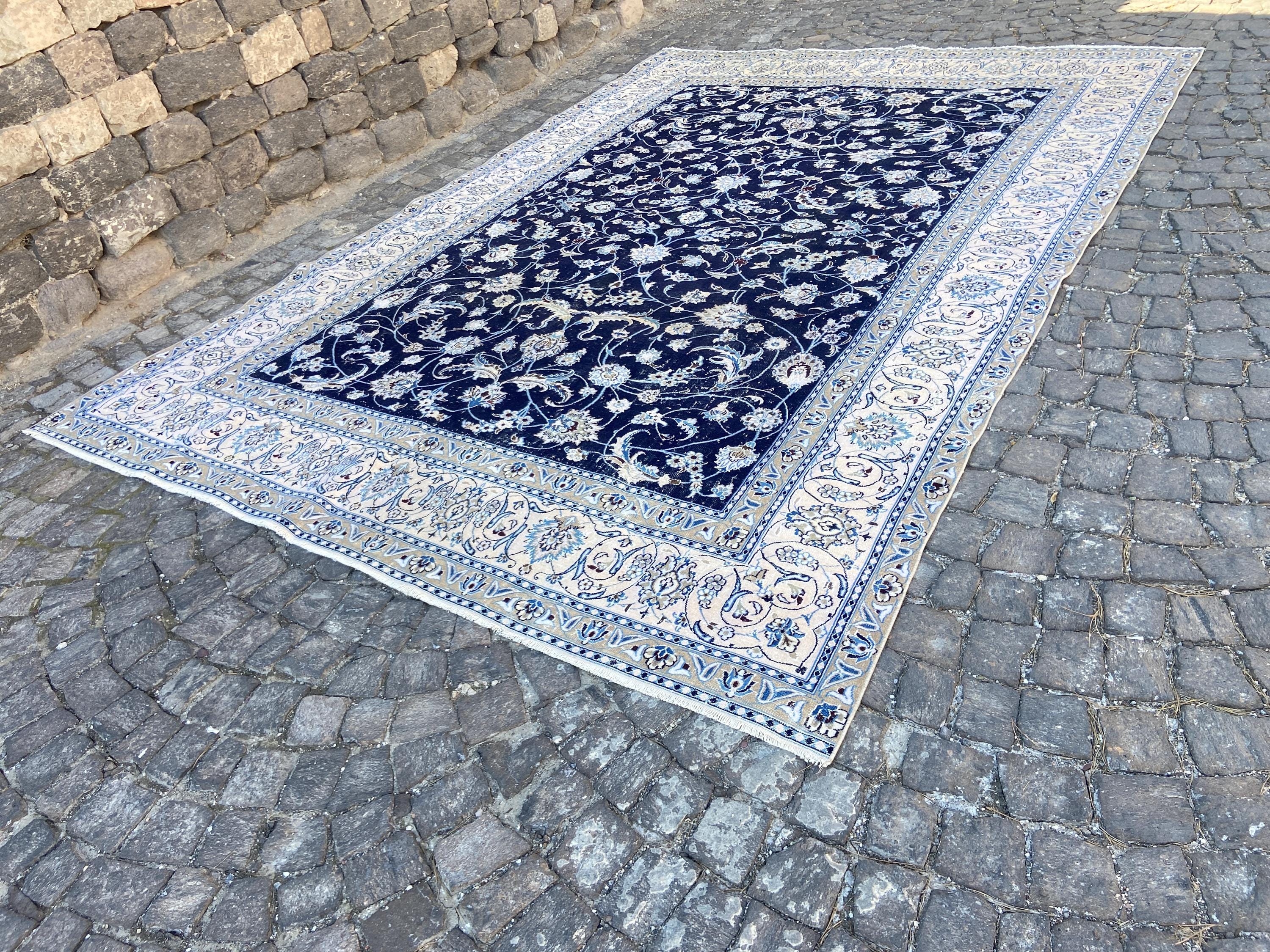 Large Antique Rug Persian Large Antique Rug, 9.3x12.9 Feet Rug, Vintage Area Rugs ...