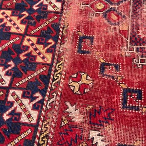 Antiker Teppich Vintage türkischer Teppich - 150x200 cm alter Teppich - Handgeknüpfter alter Teppich - Anatolischer Teppich Bild 15