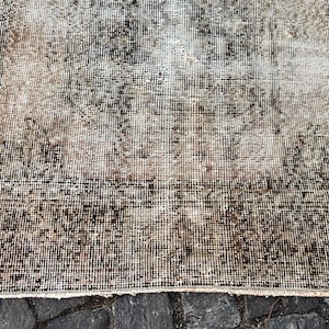 2.9x12.6 Ft Rug Turkish rug Vintage Rug Persiani Rug Runner rug - Aged antique Hallway Rug - Neutral Turkish rug Old Wool Rug Knotted rug image 10