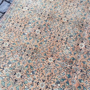 Persian Rug Area rug - Large Rug 5.2x9.1 Ft Rug - Vintage Persian Turkish Rug Floral Rug – Hand Woven Wool Rug Oriental Persian Rugs image 11