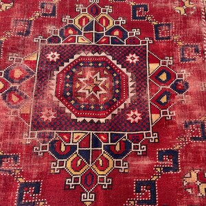 Antiker Teppich Vintage türkischer Teppich - 150x200 cm alter Teppich - Handgeknüpfter alter Teppich - Anatolischer Teppich Bild 9