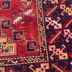 Antiker Teppich Vintage türkischer Teppich - 150x200 cm alter Teppich - Handgeknüpfter alter Teppich - Anatolischer Teppich Bild 16