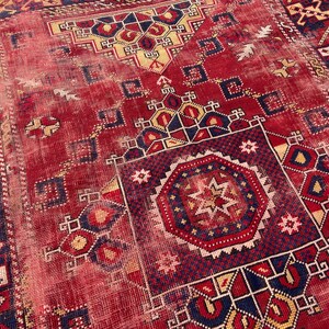 Antiker Teppich Vintage türkischer Teppich - 150x200 cm alter Teppich - Handgeknüpfter alter Teppich - Anatolischer Teppich Bild 20