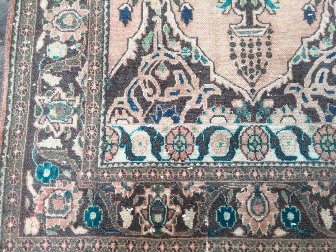 Persian Neutral Rug Pastel Rug Hand Woven Rug - Turkish Rug Runner Rug ...