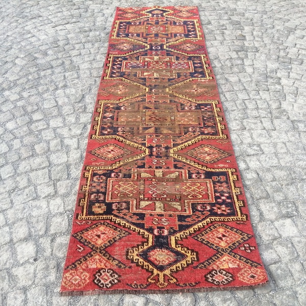 Persian Runner rug, Runner rug, Turkish runner rug, persian kitchen rug, persian vintage runner, persian long rug, hand knotted persian rug,