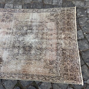 2.9x12.6 Ft Rug Turkish rug Vintage Rug Persiani Rug Runner rug - Aged antique Hallway Rug - Neutral Turkish rug Old Wool Rug Knotted rug image 8