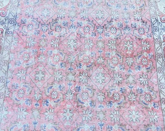 3.7x6.6 Rug Turkish Rug - Area Rug - Persiani Large Rug - Vintage Geomatric Rug - Antique Rug - Wool Rug - Oriental Boho Rug Rustic Rug