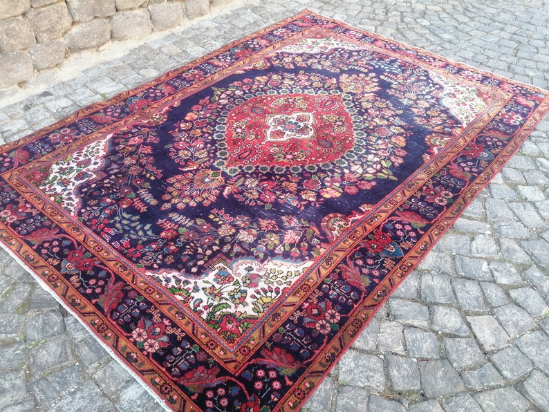 Persian Antique Large Rug, Persian Unique Rug, Persian Tebriz Pattern