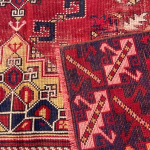 Antiker Teppich Vintage türkischer Teppich - 150x200 cm alter Teppich - Handgeknüpfter alter Teppich - Anatolischer Teppich Bild 18