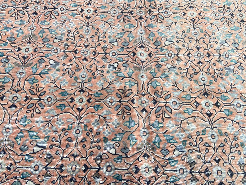 Persian Rug Area rug - Large Rug 5.2x9.1 Ft Rug - Vintage Persian Turkish Rug Floral Rug – Hand Woven Wool Rug Oriental Persian Rugs image 17