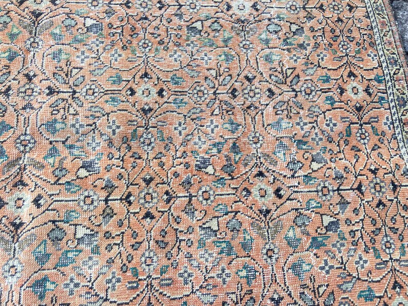 Persian Rug Area rug - Large Rug 5.2x9.1 Ft Rug - Vintage Persian Turkish Rug Floral Rug – Hand Woven Wool Rug Oriental Persian Rugs image 14