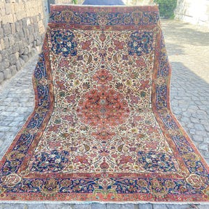 Persian Rug, Vintage Large Rug, Antique Rug, Hand Knotted Rug, 6.5x10.2 Feet Rug, Turkish Rug, Oushak Rug, Oriental Rug, Rug For Living Room