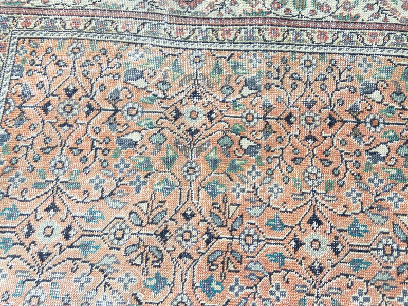Persian Rug Area rug - Large Rug 5.2x9.1 Ft Rug - Vintage Persian Turkish Rug Floral Rug – Hand Woven Wool Rug Oriental Persian Rugs image 15