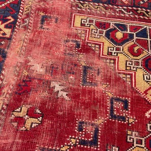Antiker Teppich Vintage türkischer Teppich - 150x200 cm alter Teppich - Handgeknüpfter alter Teppich - Anatolischer Teppich Bild 13