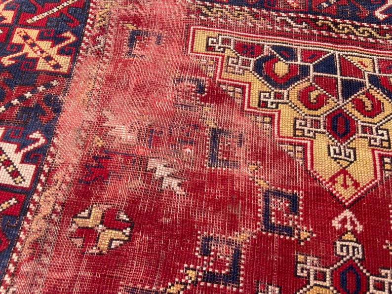 Antiker Teppich Vintage türkischer Teppich - 150x200 cm alter Teppich - Handgeknüpfter alter Teppich - Anatolischer Teppich Bild 13