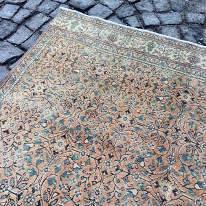 Persian Rug Area rug - Large Rug 5.2x9.1 Ft Rug - Vintage Persian Turkish Rug Floral Rug – Hand Woven Wool Rug Oriental Persian Rugs image 12