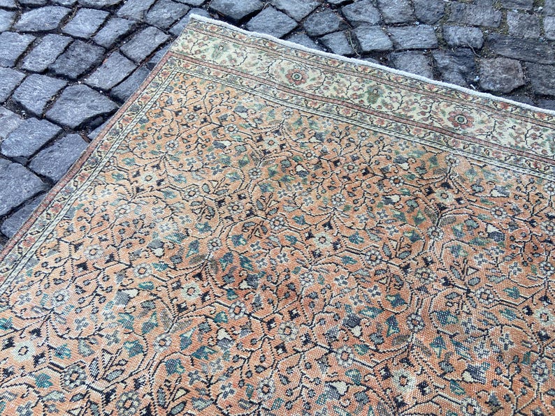 Persian Rug Area rug - Large Rug 5.2x9.1 Ft Rug - Vintage Persian Turkish Rug Floral Rug – Hand Woven Wool Rug Oriental Persian Rugs image 12