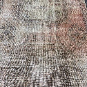 2.9x12.6 Ft Rug Turkish rug Vintage Rug Persiani Rug Runner rug - Aged antique Hallway Rug - Neutral Turkish rug Old Wool Rug Knotted rug image 11