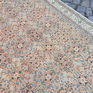 Persian Rug Area rug - Large Rug 5.2x9.1 Ft Rug - Vintage Persian Turkish Rug Floral Rug – Hand Woven Wool Rug Oriental Persian Rugs image 6