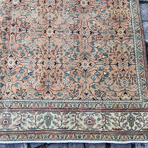 Persian Rug Area rug - Large Rug 5.2x9.1 Ft Rug - Vintage Persian Turkish Rug Floral Rug – Hand Woven Wool Rug Oriental Persian Rugs image 9