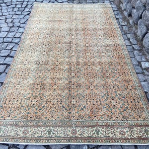 Persian Rug Area rug - Large Rug 5.2x9.1 Ft Rug - Vintage Persian Turkish Rug Floral Rug – Hand Woven Wool Rug Oriental Persian Rugs image 8