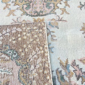 Turkish Rug Oushak Rug - Vintage Rug 3.6x6.9 Ft Rug Knotted Rug Runner Rug - Antique Rug - Oriental Hand Woven Wool Rug Area Old Rug image 10