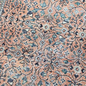 Persian Rug Area rug - Large Rug 5.2x9.1 Ft Rug - Vintage Persian Turkish Rug Floral Rug – Hand Woven Wool Rug Oriental Persian Rugs image 18