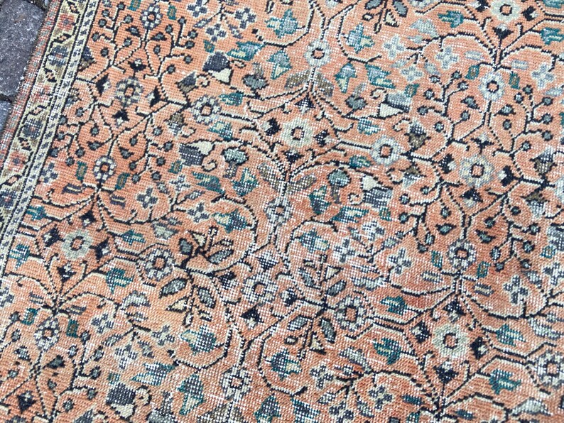 Persian Rug Area rug - Large Rug 5.2x9.1 Ft Rug - Vintage Persian Turkish Rug Floral Rug – Hand Woven Wool Rug Oriental Persian Rugs image 18