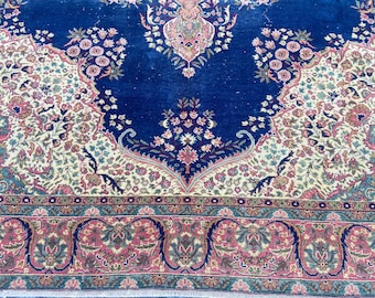 Antique Vintage Persian Rug 7.7x11.3 Ft Rug Hand Woven Wool Rug -  Area Rug Large Persian Rug - Turkish Rug Oriental Knotted Rug Runner Rug