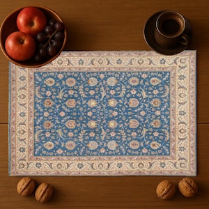 Colorful Placemats - Authentic Decor Placemat - Dining Table Mats - Rug Placemat - Kitchen Mat - 12x18 Small Placemat - Kitchen Decor Mats