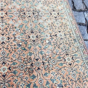 Persian Rug Area rug - Large Rug 5.2x9.1 Ft Rug - Vintage Persian Turkish Rug Floral Rug – Hand Woven Wool Rug Oriental Persian Rugs image 19