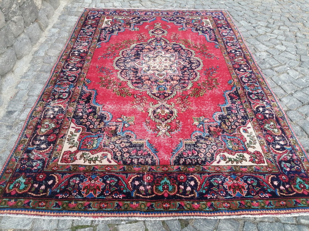 Persian Rug, Living Room Persian Rug, Persian Hand Made Rug, Persian
