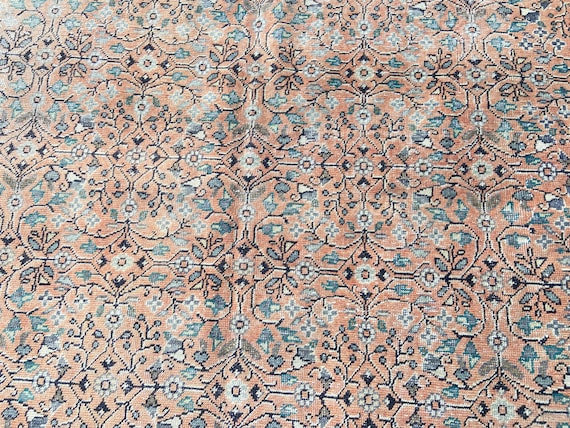 Persian Rug Area rug - Large Rug 5.2x9.1 Ft Rug - Vintage Persian Turkish Rug Floral Rug – Hand Woven Wool Rug  Oriental Persian Rugs