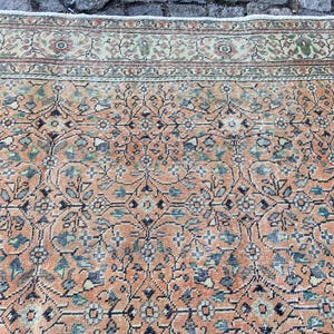 Persian Rug Area rug - Large Rug 5.2x9.1 Ft Rug - Vintage Persian Turkish Rug Floral Rug – Hand Woven Wool Rug Oriental Persian Rugs image 13