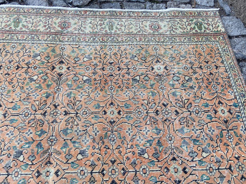 Persian Rug Area rug - Large Rug 5.2x9.1 Ft Rug - Vintage Persian Turkish Rug Floral Rug – Hand Woven Wool Rug Oriental Persian Rugs image 13