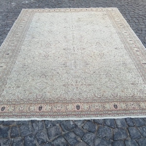 Large Persian rug, 8.3x11.1 Feet Rug Turkish Rug, Oversize Persian Rug, Turkish Vintage Rug, Turkish Large Rug, Hand Knotted Rug,