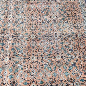 Persian Rug Area rug - Large Rug 5.2x9.1 Ft Rug - Vintage Persian Turkish Rug Floral Rug – Hand Woven Wool Rug Oriental Persian Rugs image 10